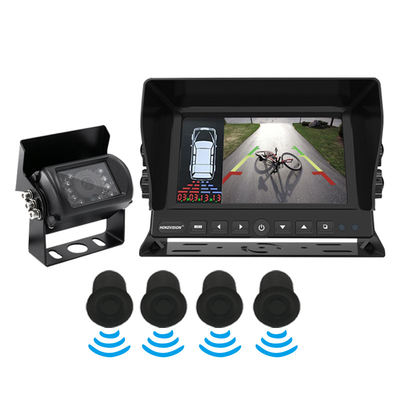 OEM Waterproof Car HD Truck Reversing Assist Parking Sensor Camera Backup System With 4 8 Radar Detector For Trailer Tractor Engineering Vehicle